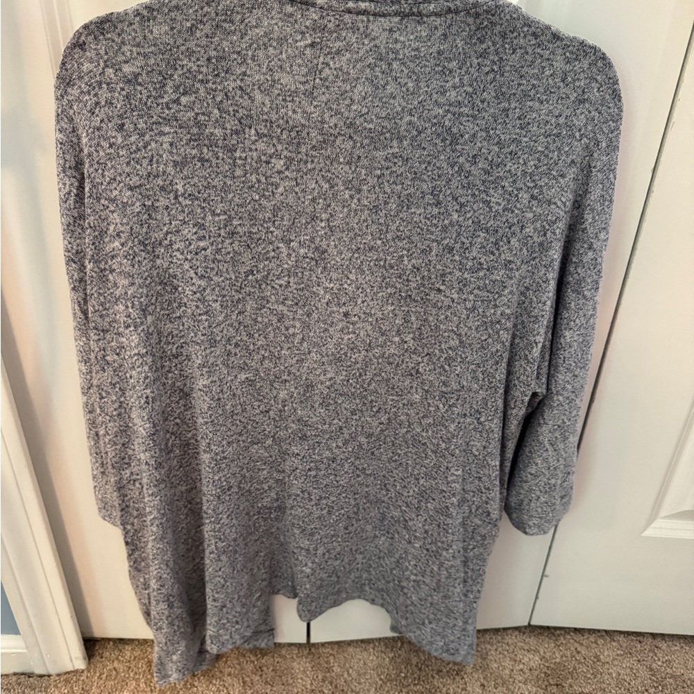 Time and Tru Heathered Gray Women's Cardigan